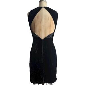 Vintage 80s Jordan Black backless velvet mini dress size XS